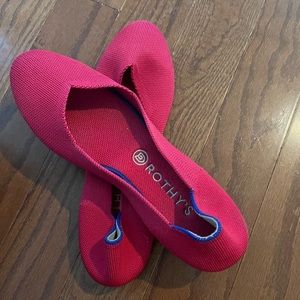 Hot pink Rothy’s ballet flats